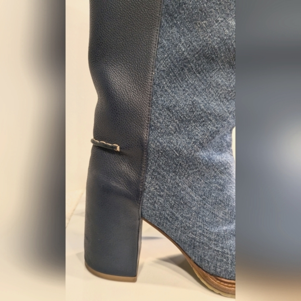 See By Chloe Denim Blue Knee-High Boots - Picture 5 of 9